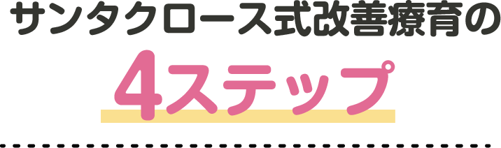 サンタクロース式改善療育の4つのステップ